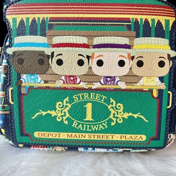 Dapper Dans Loungefly Mini Backpack Main Street NWT AOP 1 of 3 Disney NWT - Picture 6 of 8